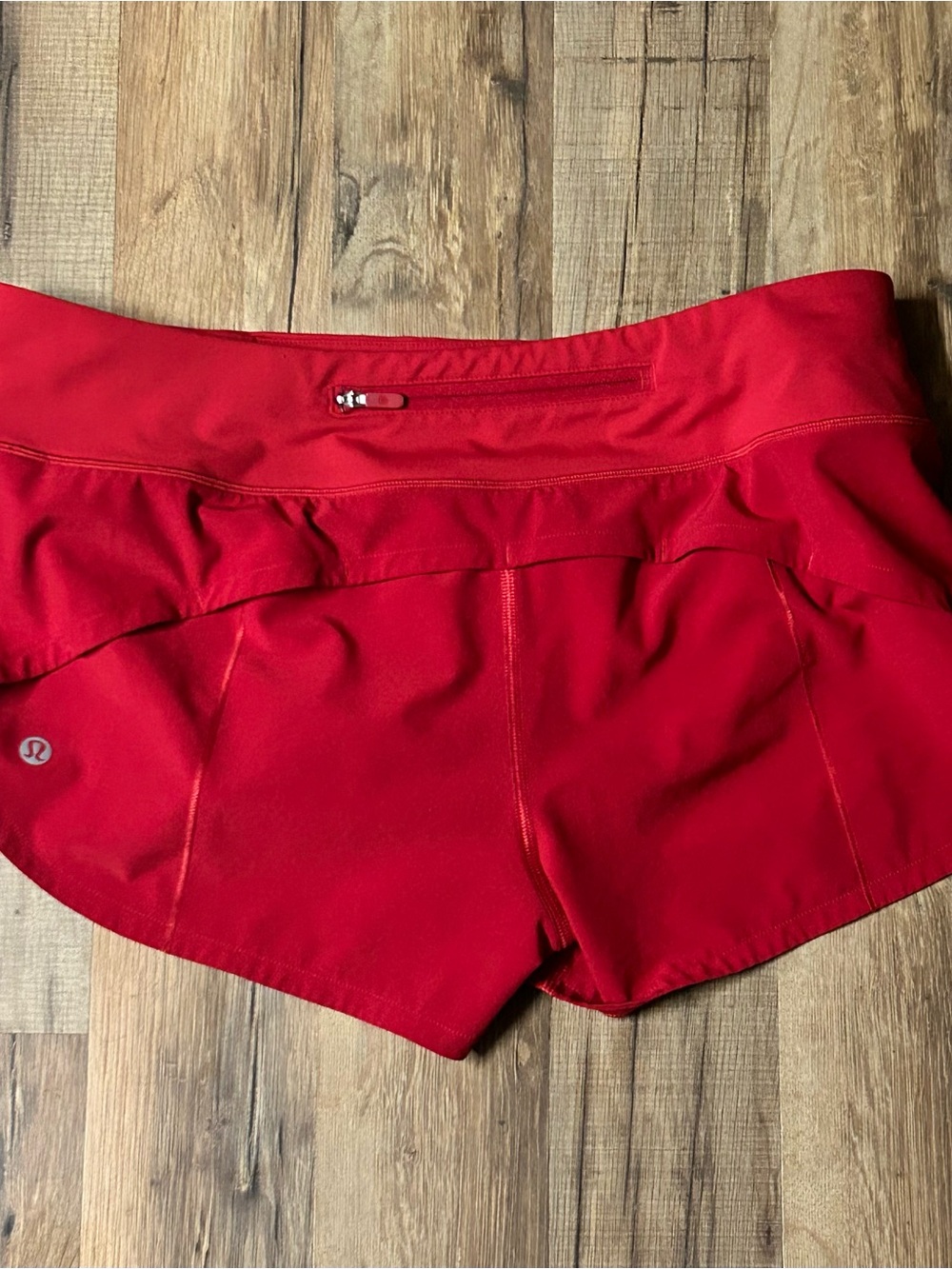 Lululemon Speed Up Shorts Size 8 Red High Rise Athletic Running Women - Picture 2 of 4